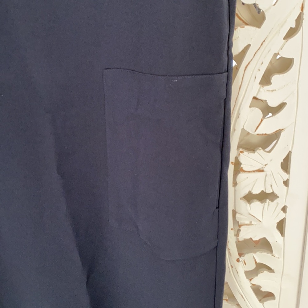 Navy Blue Mango Slip Dress with Pockets - Picture 3 of 5